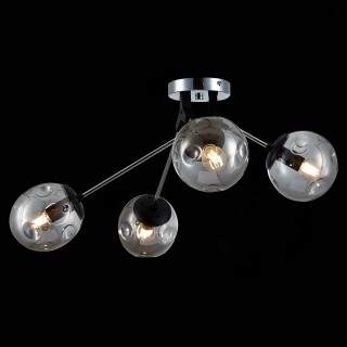 SLE106002-04 Люстра потолочная Хром, Черный/Дымчатый E14 4*40W MAREA-foto3