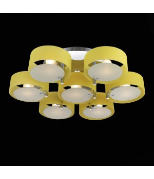 SL483.092.07 Люстра потолочная Хром/Желтый E27 7*60W FORESTA-foto2
