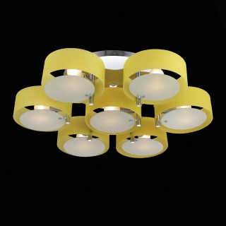 SL483.092.07 Люстра потолочная Хром/Желтый E27 7*60W FORESTA-foto2