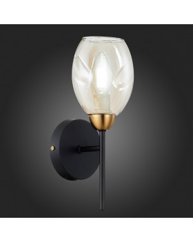 SLE155501-01 Бра Черный, Латунь/Янтарный E14 1*40W GLOA-foto5