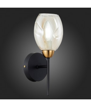 SLE155501-01 Бра Черный, Латунь/Янтарный E14 1*40W GLOA-foto5