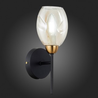 SLE155501-01 Бра Черный, Латунь/Янтарный E14 1*40W GLOA-foto5