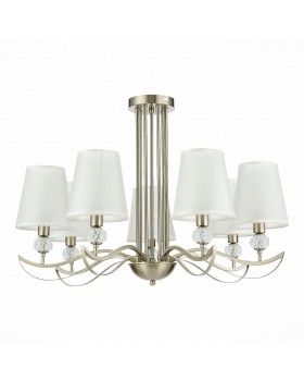 SLE111203-07 Люстра подвесная Никель, прозрачный/Белый E14 7*40W BERGAMO-foto2