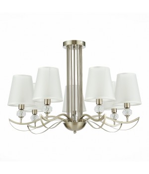 SLE111203-07 Люстра подвесная Никель, прозрачный/Белый E14 7*40W BERGAMO-foto2