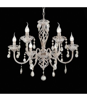 SL139.503.06 Люстра подвесная Слоновая кость, Золото/Прозрачный E14 6*40W SPLENDI-foto3