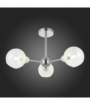 SLE102702-03 Люстра потолочная Хром/Прозрачный, Матовый никель E14 3*40W GIORTE-foto7