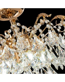SLE160202-06 Светильник потолочный Французское золото/Прозрачный E27 6*60W KRISTO-foto10