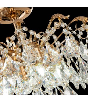 SLE160202-06 Светильник потолочный Французское золото/Прозрачный E27 6*60W KRISTO-foto10