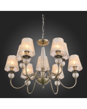 SL185.303.09 Люстра подвесная, потолочная Бронза, Прозрачный/Бежевый, Бронза E14 9*40W GRAZIA-foto4