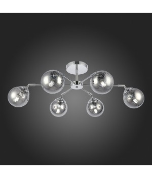 SLE102202-06 Люстра потолочная Хром/Дымчатый E14 6*40W FASIA-foto6
