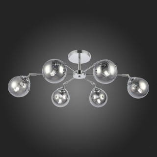 SLE102202-06 Люстра потолочная Хром/Дымчатый E14 6*40W FASIA-foto6