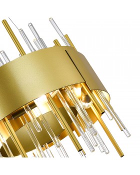 SL1633.203.08 Люстра подвесная ST-Luce Матовое золото/Матовое золото,Прозрачный E14 8*40W OLVERA-foto4