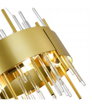 SL1633.203.08 Люстра подвесная ST-Luce Матовое золото/Матовое золото,Прозрачный E14 8*40W OLVERA-foto4