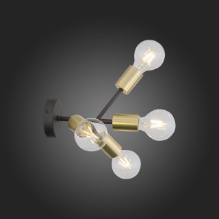 SL437.401.04 Бра ST-Luce Золотистый,Черный E27 4*60W FOGLIONE-foto8