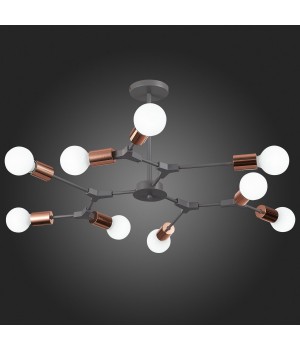 SLE106403-09 Люстра подвесная Серый, Розовое золото E27 9*60W PALARE-foto7