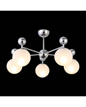 SLE106102-05 Люстра потолочная Хром/Белый E27 5*60W PECHIO-foto4