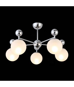 SLE106102-05 Люстра потолочная Хром/Белый E27 5*60W PECHIO-foto4