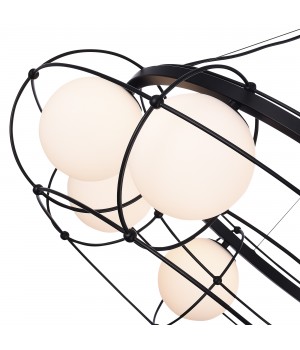 SL1189.403.08 Люстра подвесная ST-Luce Черный/Опал G9 8*5W BEATA-foto4