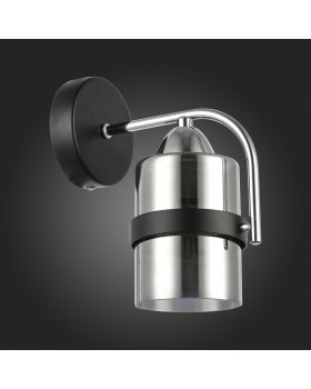 SLE102001-01 Бра Черный, Хром/Дымчатый E27 1*40W FIUMO-foto6