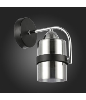 SLE102001-01 Бра Черный, Хром/Дымчатый E27 1*40W FIUMO-foto6