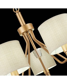 SLE107003-05 Люстра подвесная Золотистый/Бежевый E14 5*40W VILEDE-foto6