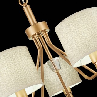 SLE107003-05 Люстра подвесная Золотистый/Бежевый E14 5*40W VILEDE-foto6