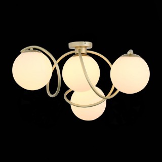 SL711.202.04 Люстра потолочная Золотистый/Белый E27 4*60W DELICATA-foto4