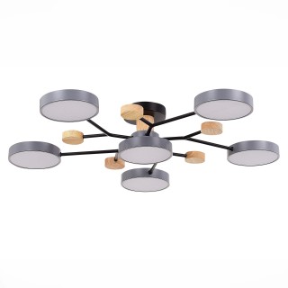 SLE6006-702-06 Светильник потолочный Серый/Серый LED 6*12W 3000K/4500K/6000K FAEMA-foto2