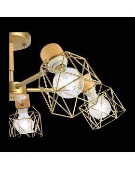 SLE110402-05 Люстра потолочная Золотистый, Светлое дерево/Золотистый E27 5*40W STELITTO-foto8