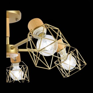 SLE110402-05 Люстра потолочная Золотистый, Светлое дерево/Золотистый E27 5*40W STELITTO-foto8