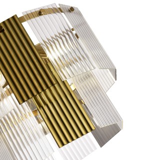 SLE1123-303-05 Светильник подвесной Латунь/Золотистый, Прозрачный E14 5*40W TRESA-foto3