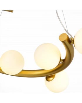 SL1185.203.09 Светильник подвесной ST-Luce Золотистый/Белый G9 9*5W ASOLO-foto3