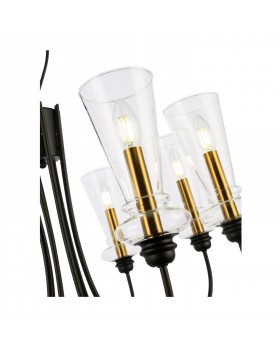 SLE112403-08 Люстра подвесная Черный/Прозрачный E14 8*40W RAMMO-foto3