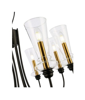 SLE112403-08 Люстра подвесная Черный/Прозрачный E14 8*40W RAMMO-foto3