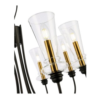 SLE112403-08 Люстра подвесная Черный/Прозрачный E14 8*40W RAMMO-foto3