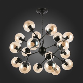 SLE154913-16 Светильник подвесной Черный/Янтарный E27 18*40W LACOTTA-foto8