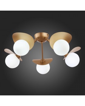 SLE220502-05 Люстра потолочная Золотистый/Белый G9 5*5W BOLZANO-foto5