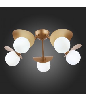 SLE220502-05 Люстра потолочная Золотистый/Белый G9 5*5W BOLZANO-foto5