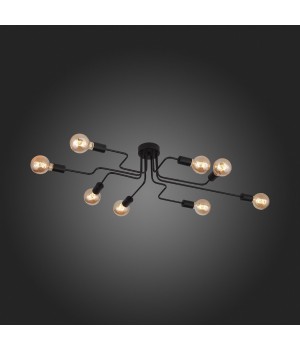 SL419.442.08 Люстра потолочная Черный E27 8*60W ANO-foto8