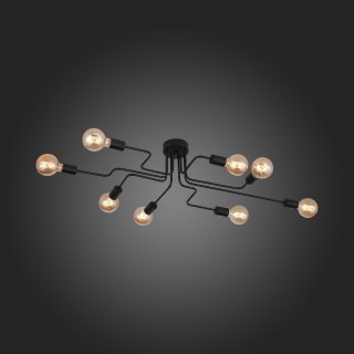 SL419.442.08 Люстра потолочная Черный E27 8*60W ANO-foto8