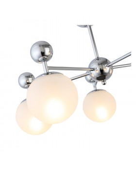 SLE106102-05 Люстра потолочная Хром/Белый E27 5*60W PECHIO-foto3