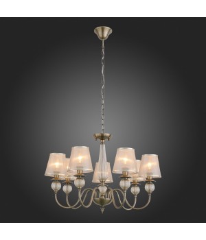 SL185.303.07 Люстра подвесная, потолочная Бронза, Прозрачный/Бежевый, Бронза E14 7*40W GRAZIA-foto5