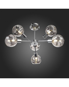 SLE155102-06 Люстра потолочная Хром/Дымчатый E14 6*60W GENTORE-foto6