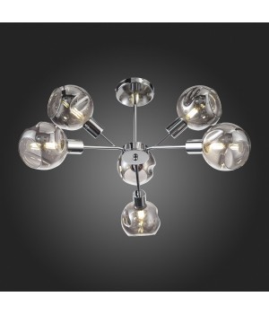 SLE155102-06 Люстра потолочная Хром/Дымчатый E14 6*60W GENTORE-foto6
