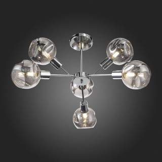 SLE155102-06 Люстра потолочная Хром/Дымчатый E14 6*60W GENTORE-foto6