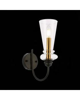 SLE112401-01 Светильник настенный Черный/Прозрачный E14 1*40W RAMMO-foto9