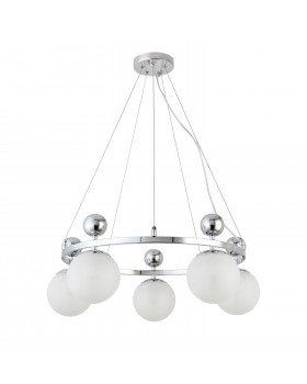 SLE106103-05 Люстра подвесная Хром/Белый E27 5*60W PECHIO-foto2