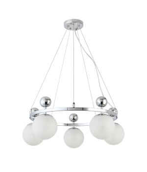SLE106103-05 Люстра подвесная Хром/Белый E27 5*60W PECHIO-foto2