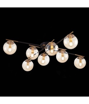 SLE106902-08 Люстра потолочная Черный/Янтарный E14 8*40W LITERNO-foto5