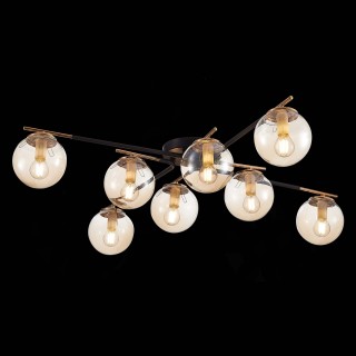 SLE106902-08 Люстра потолочная Черный/Янтарный E14 8*40W LITERNO-foto5